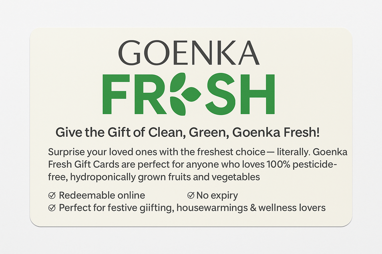 Goenka Fresh Gift Card